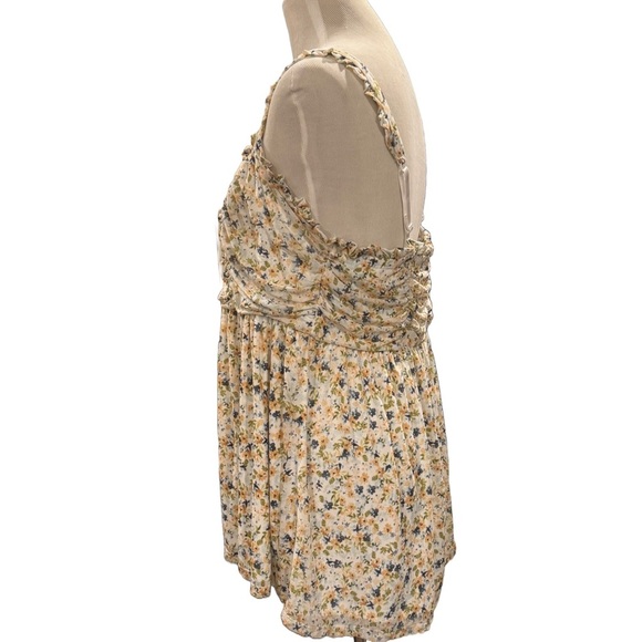 NWOT Torrid White and Yellow Ruched Camisole Blouse Size 1 1X 14-16 - Picture 3 of 7